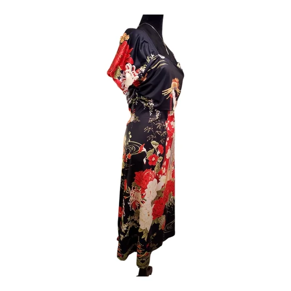 Japanese Geisha Print Dress - Picture 3 of 8